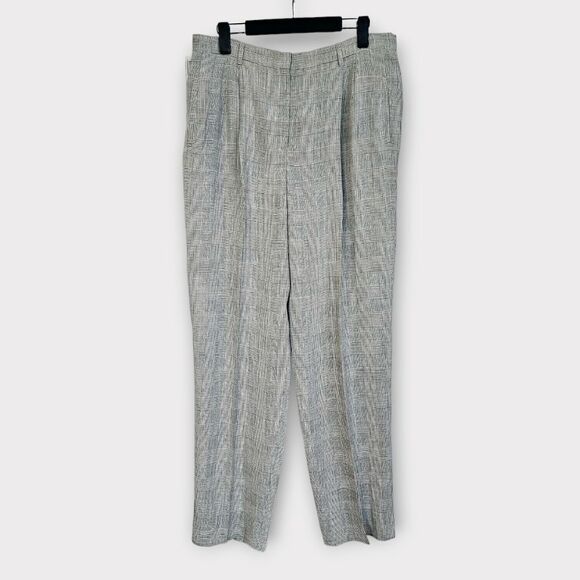 Vintage Garfield & Marks Plaid Light Weight High Rise Relaxed Fit Trousers 16 - Picture 2 of 10